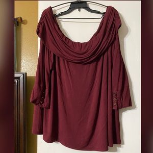 Off The Shoulder 3/4 Sleeve Blouse